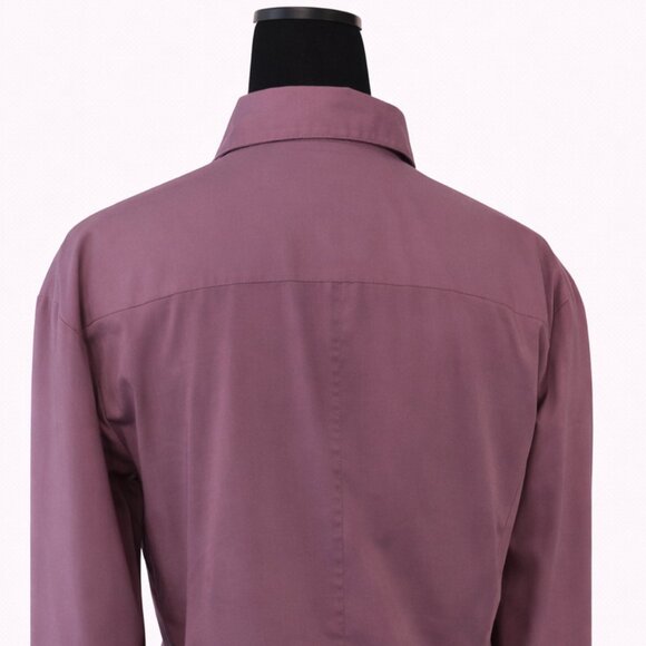 New York & Company 7th Avenue Plum Button-Front Top Size XL - Picture 9 of 10